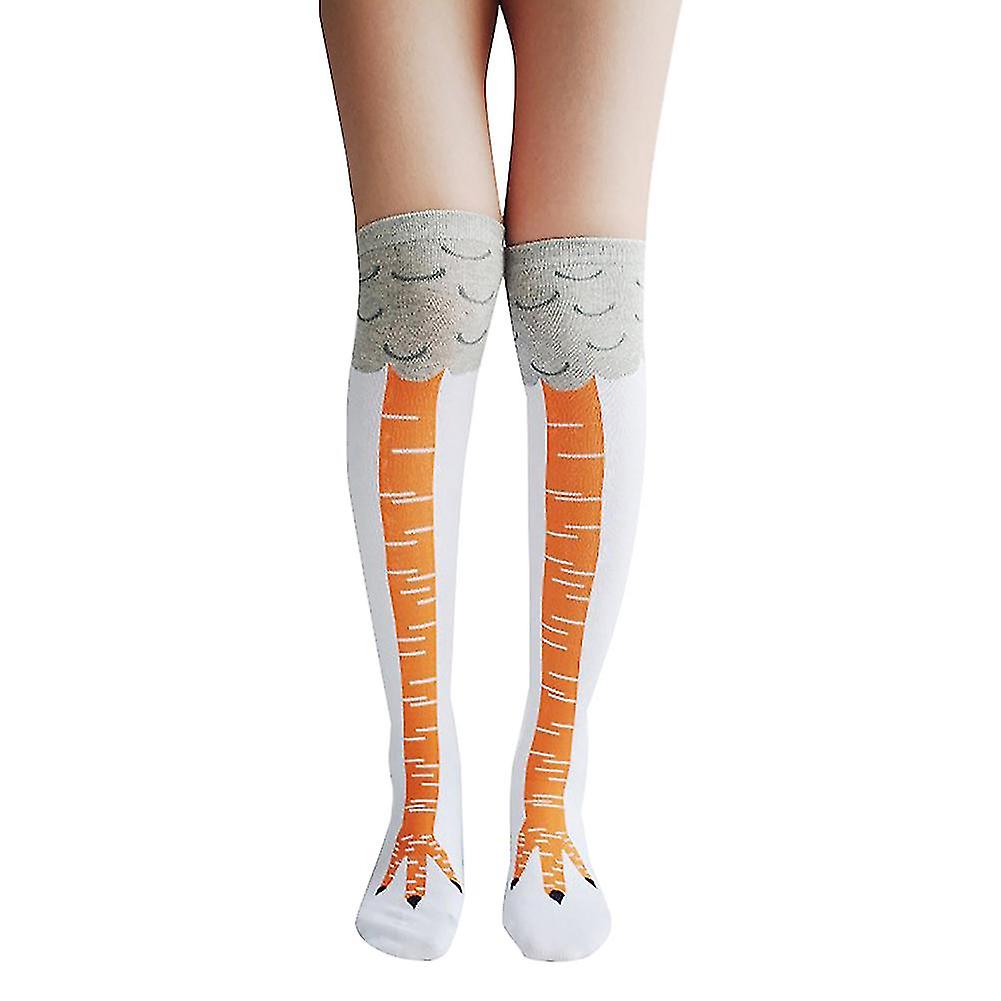 1pair/pack Gift Chicken Paws Party Women Stockings Leg Cartoon Custume Knee High