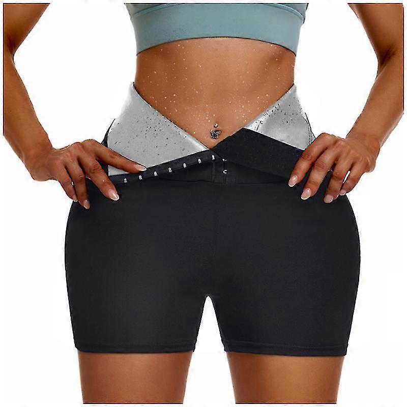 Jianghuo Neoprene Workout Body Shaper Sauna Sweat Short Pants Suits For Women High Waist Slimming Shorts Life Trainer argento
