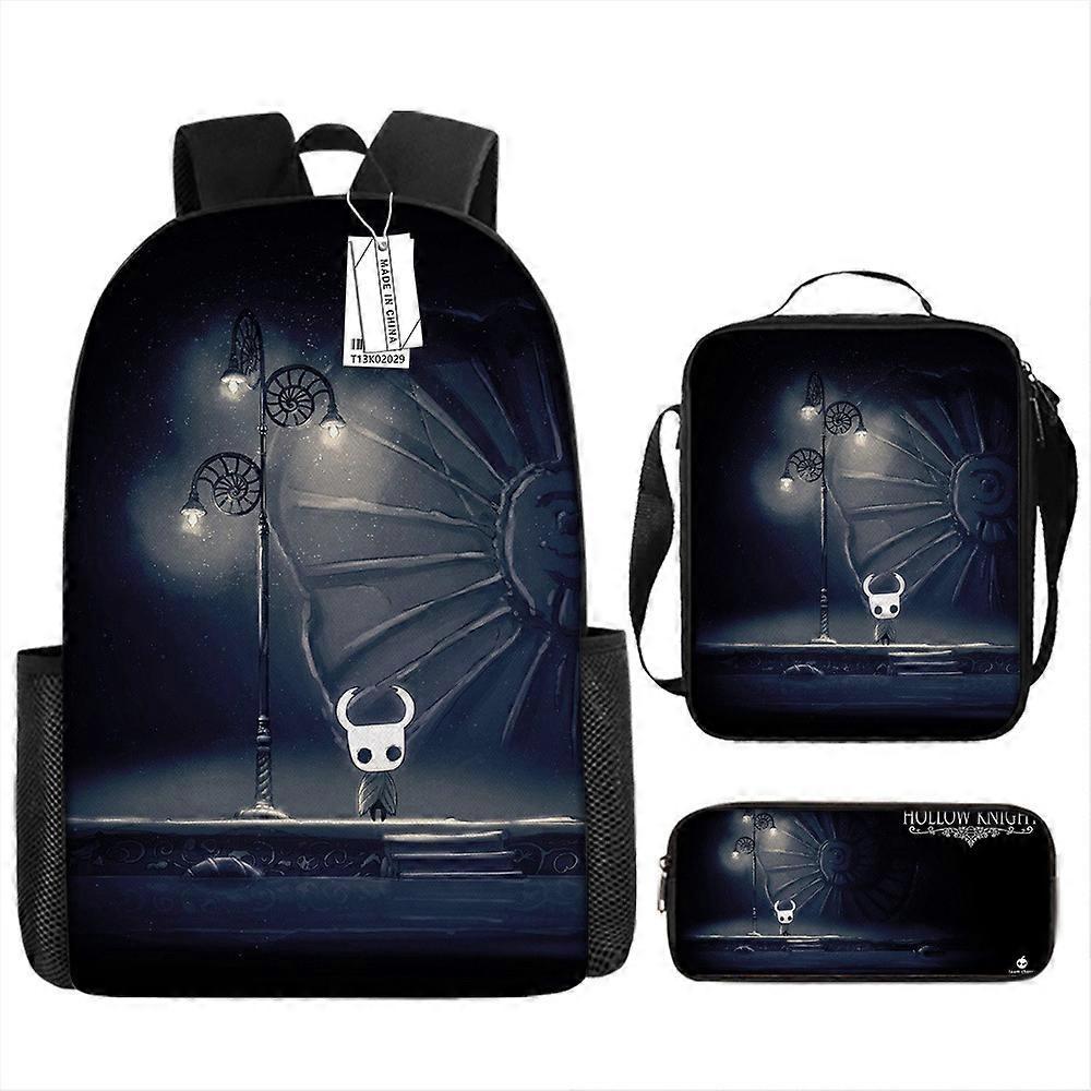 Zaino Cartone Animato Hollow Knight Studenti Delle Scuole Primarie E Secondarie Set Di Tre Pezzi Per Il Tempo Libero Dello Zainetto 11 -HGDMV