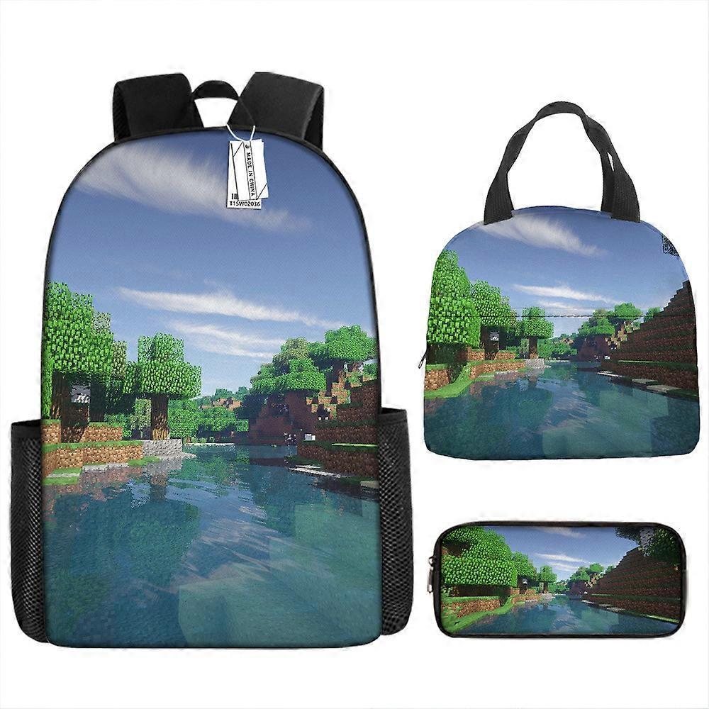 Cartoon My World Zaino Stampato Studente Della Scuola Primaria E Secondaria Schoolbag Lunch Bag Matita Borsa Set di Tre Pezzi 21 -HGDMV Saldi Di Fabbrica
