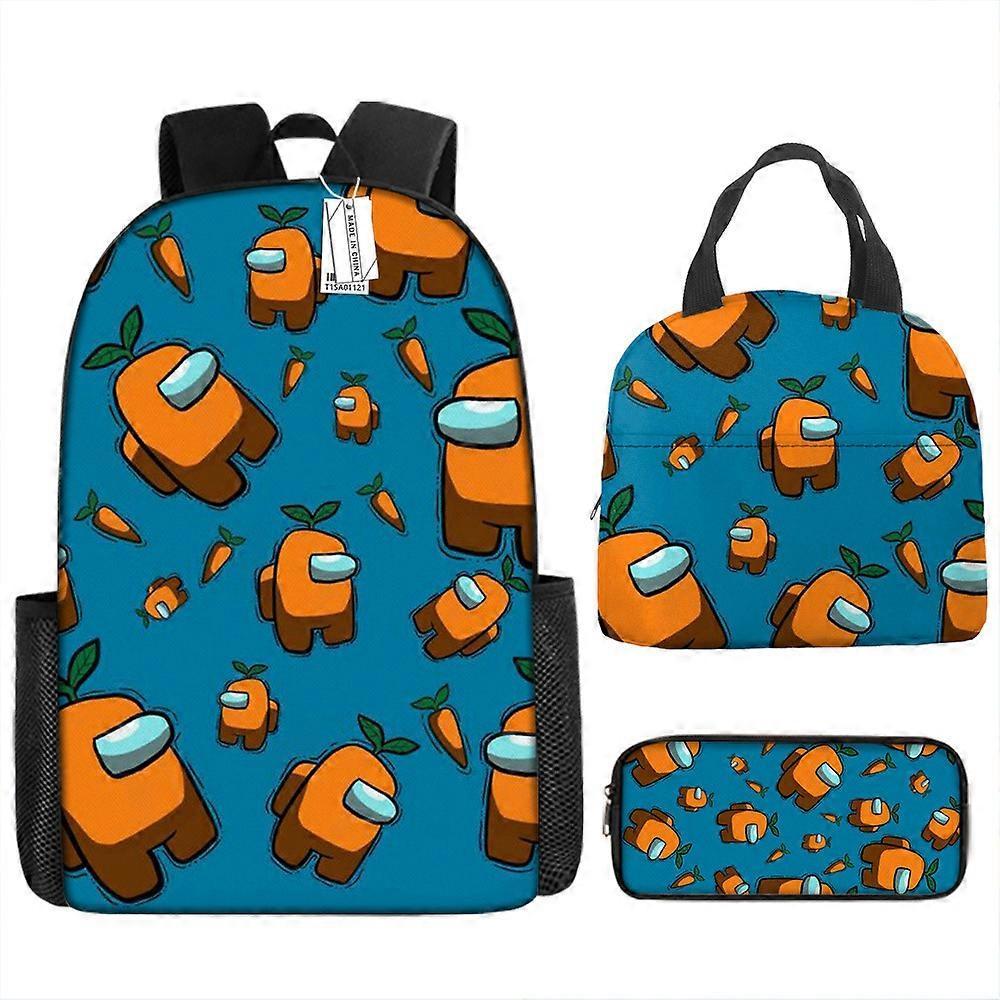 Cartoon Among Us Zaino Stampato Studente Della Scuola Primaria E Secondaria Schoolbag Lunch Bag Matita Borsa Set di Tre Pezzi 26 -HGDMV Negozio