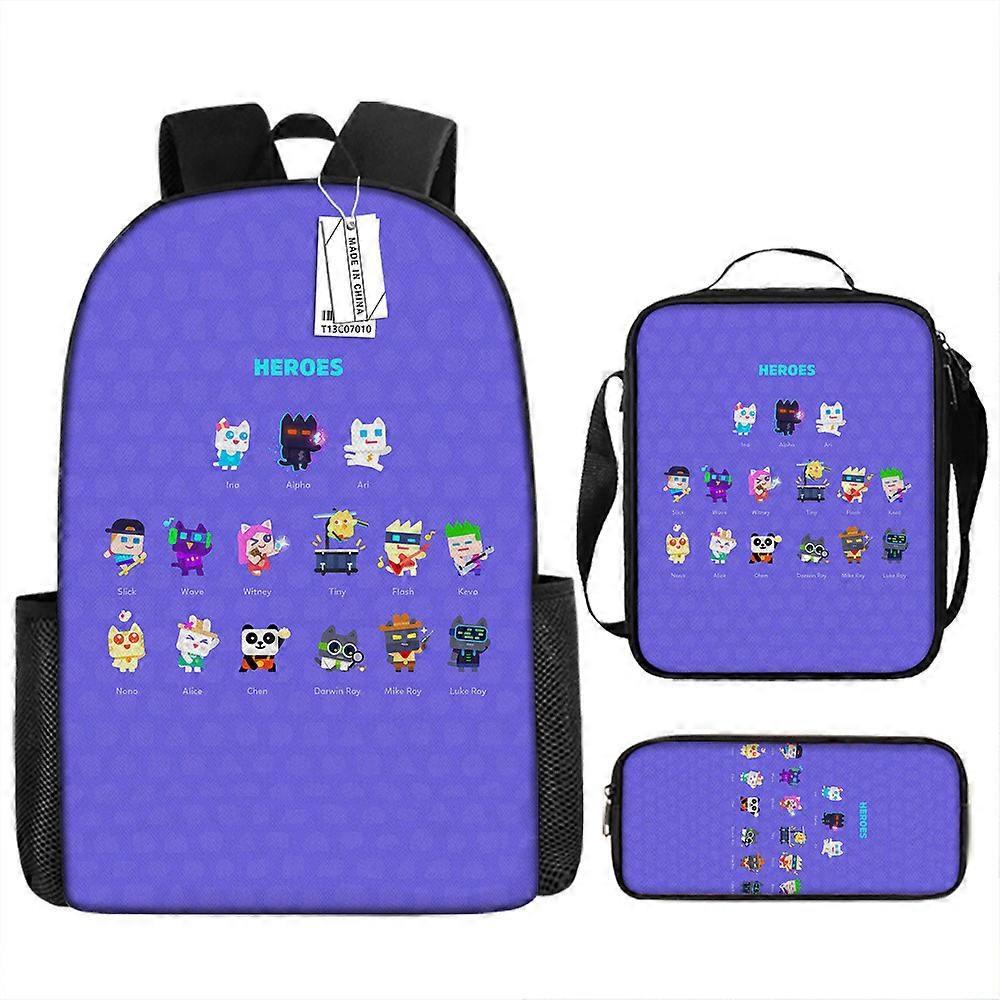 Zaino Cartoon Super Phantom Cat Studenti Delle Scuole Primarie E Secondarie Zainetto Traspirante di Grande Capacità Set Di Tre Pezzi 14 -HGDMV