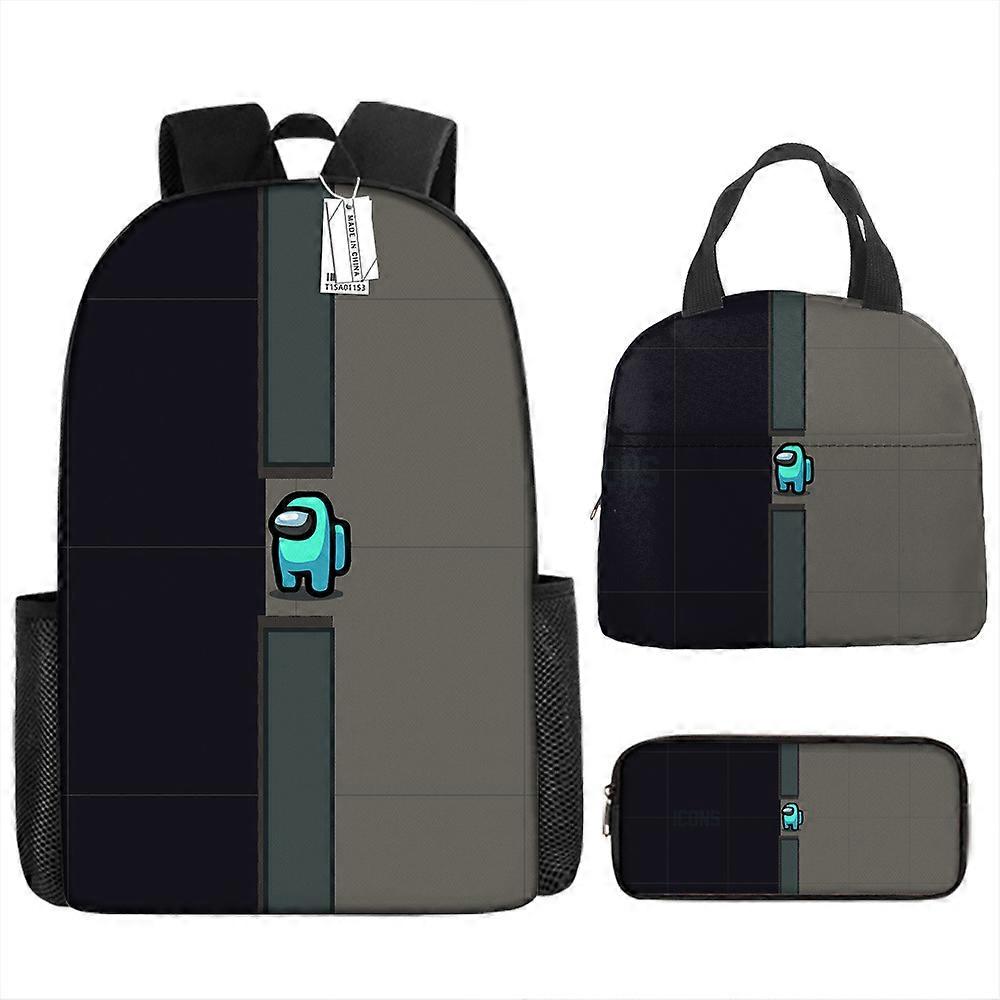 Cartoon Among Us Zaino Stampato Scuola Primaria E Secondaria Studente Schoolbag Lunch Bag Matita Borsa Tre Pezzi Set 10 -HGDMV Offerta esclusiva