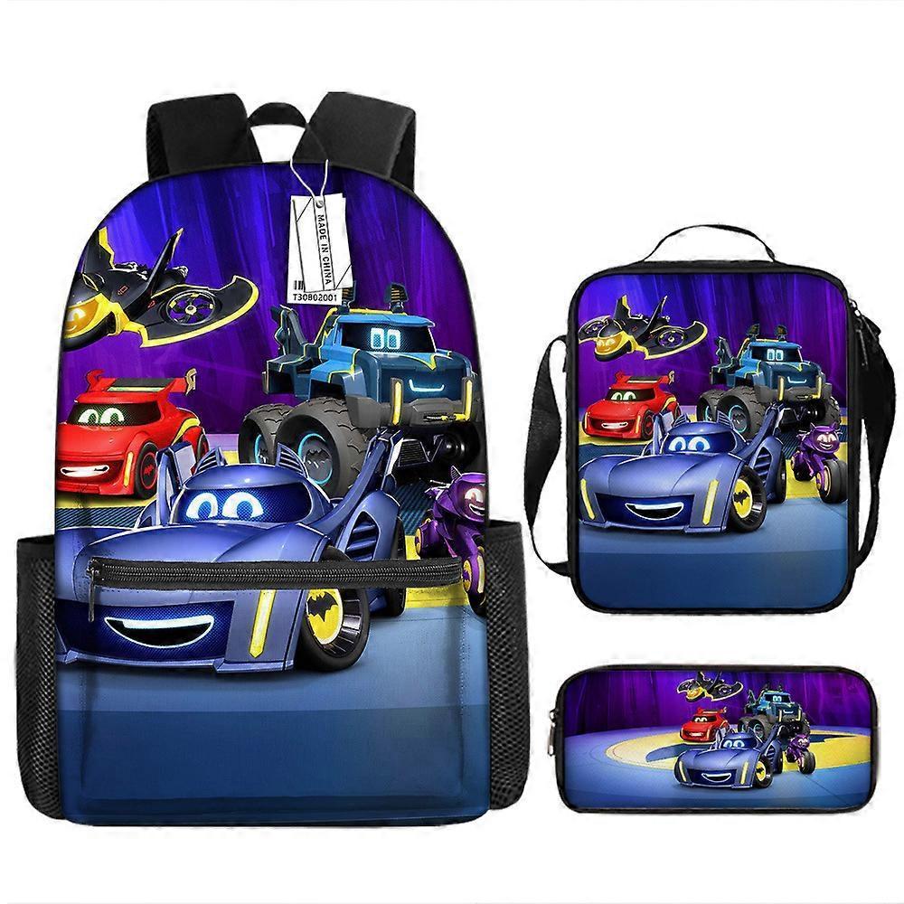 Batmobile Zaino Per Bambini Studenti Delle Scuole Primarie E Secondarie Borsa Per Il Tempo Libero Di Grande Capacità Set Di Tre Pezzi 9 -HGDMV Offerta migliore