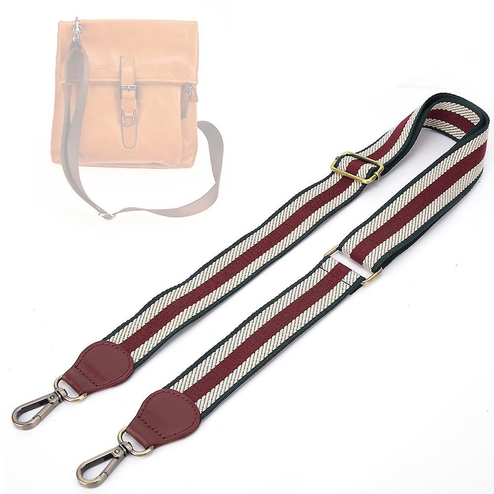 Leather Bag Strap Adjustable Replacement Shoulder Belt DIY Accessory 88 to 134cm Dark Green Red