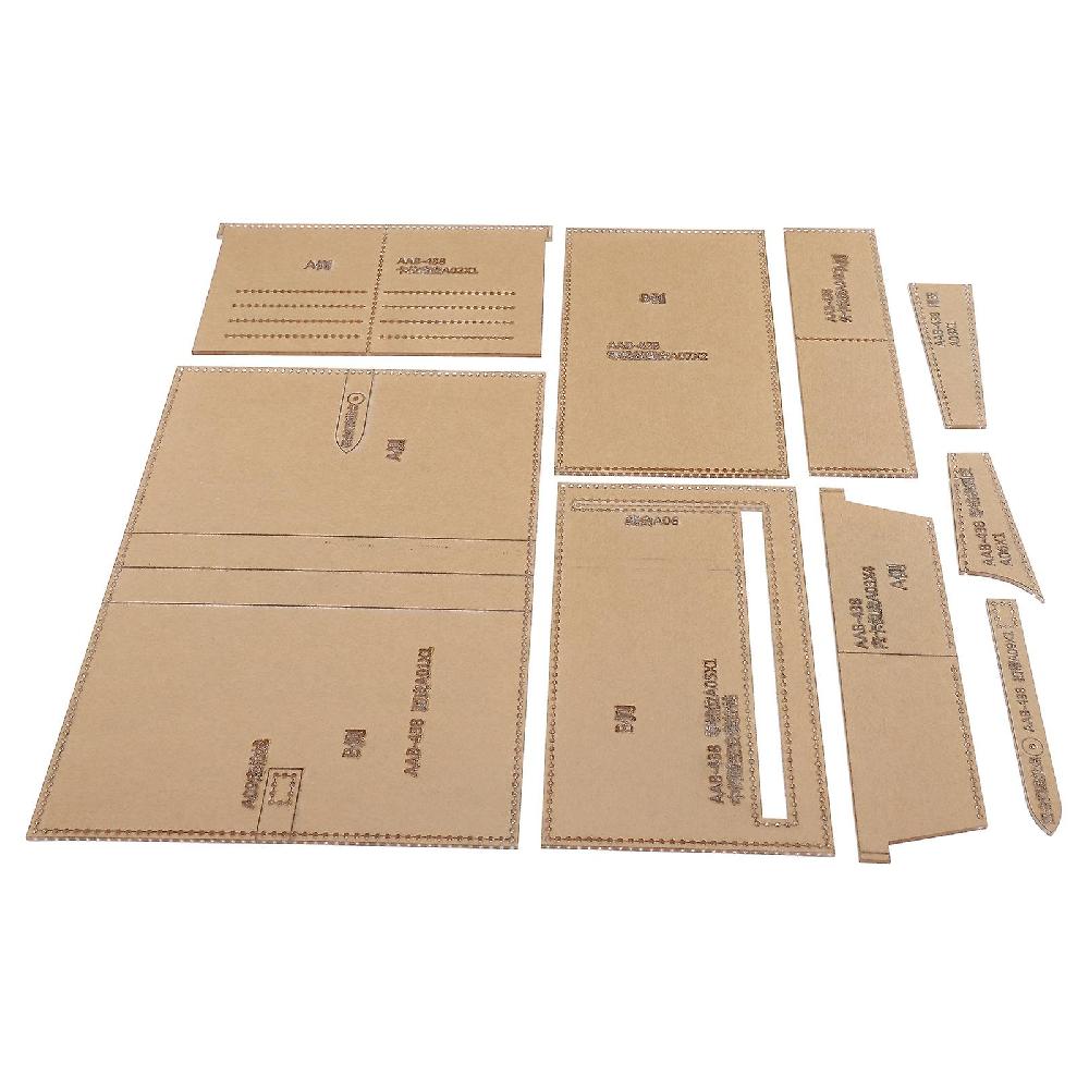 Acrylic Template for DIY Handbag and Purse Crafting 9Pcs Leather Pattern Mold Tools