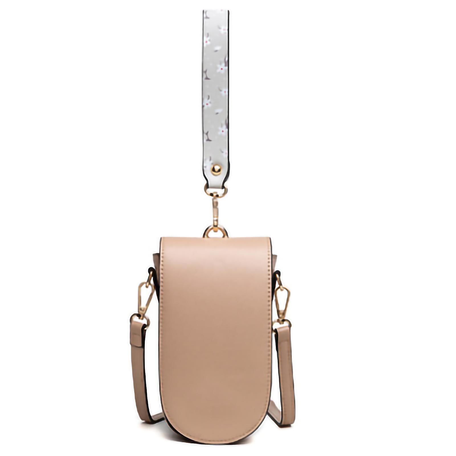 Mobile Phone Bag for Women Simple Layered One Shoulder Design Small Cellphone Pouch Apricot Solo un giorno rimasto