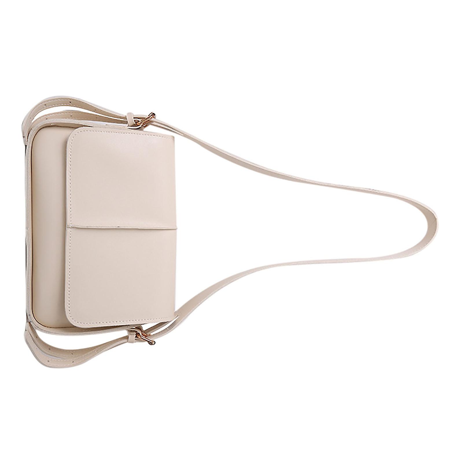 Women Shoulder Bag Large Capacity Fashionable Portable PU Leather for Daily Shopping Beige Enormi sconti