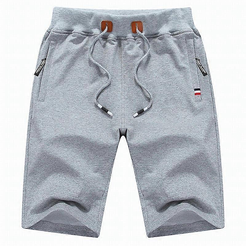 Men's Shorts Casual Drawstring Summer Beach Shorts with Elastic Waist and Pockets-light gray Fino Al -60%
