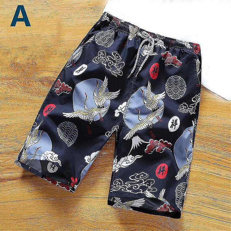 Men Shorts Swim Trunks Printed Quick Dry Loose Soft Drawstring Summer Beach Vendita Calda