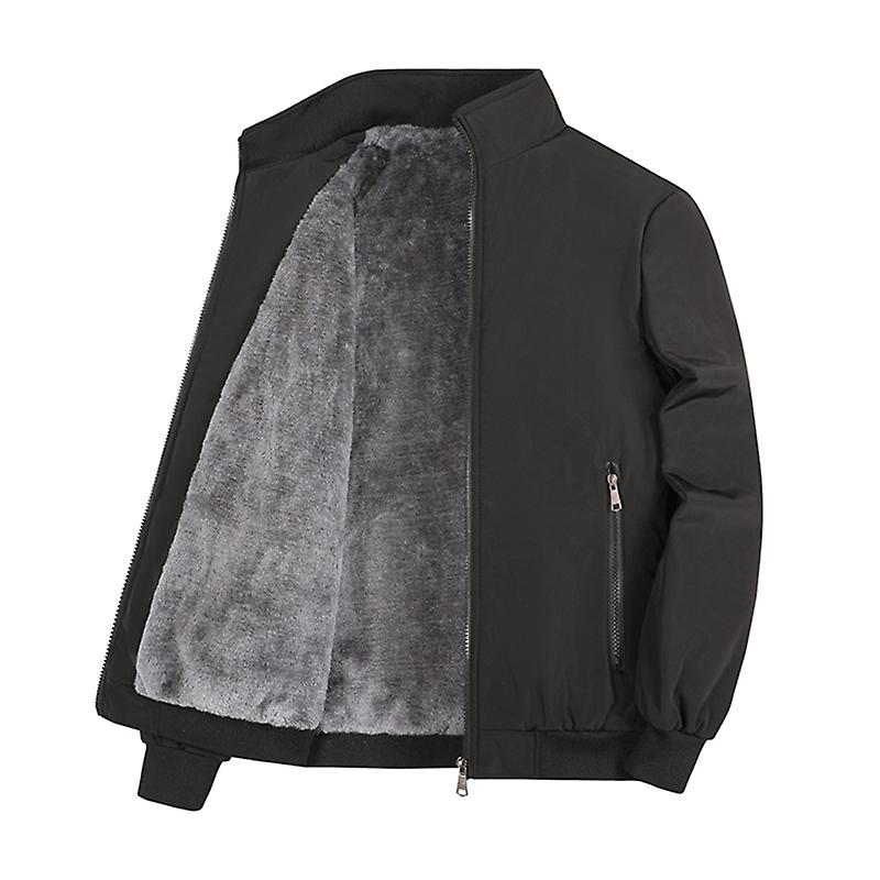 Winter coat with cotton padded warm stand-up collar coat zipper pocket Shopping online