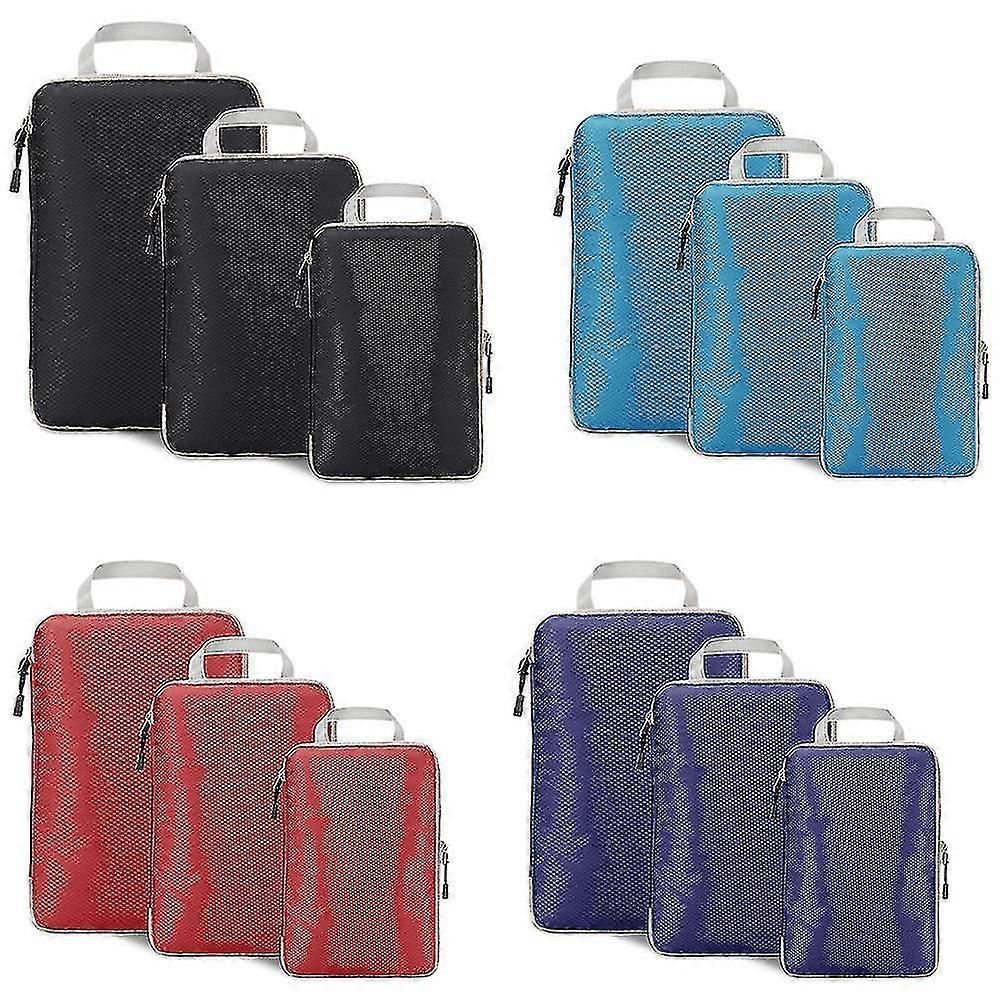 3 Set Ultralight Compression Packing Cubes Packing Organizer Ultimo giorno