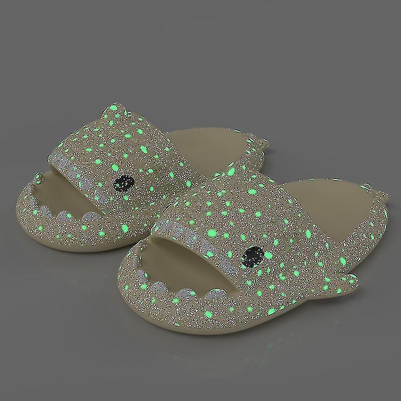 Shark Slippers Home Shark Infradito Nuvola Shark Clapper Estate Morbido Antiscivolo Shark Slides Scarpe Uomo Beige cielo stellato 36-37 (23-23.5cm)