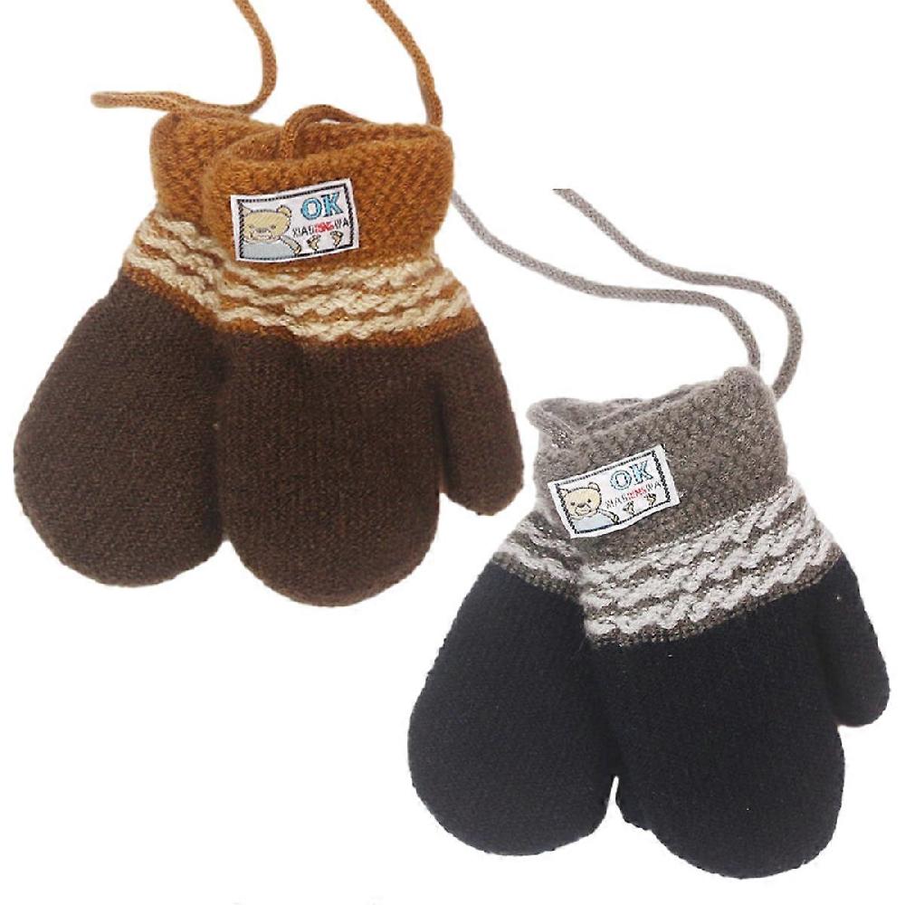 Winter mittens babies toddlers newborns unisex cute warm wool lined thick hot gloves boys girls Sottocosto