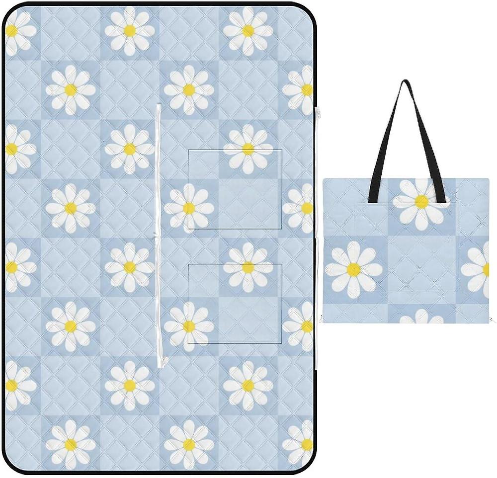 EDGFEWWOI34Ethnic Background Picnic Blanket Outdoor Camping Mat Foldable Portable Tote Bag 3-Layer Waterproof Backing for Outdoors Concerts Beach Par Offerta migliore
