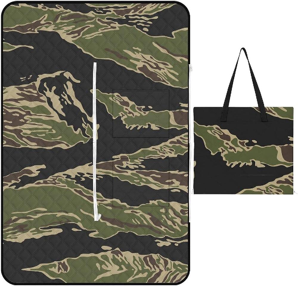 RLGDOFDF40 Camping Picnic Beach Blanket Waterproof Sandproof Picnic Mat Outdoor Foldable Portable Tote Bag with Zipper Compatible with Army Militar Nuovi prodotti