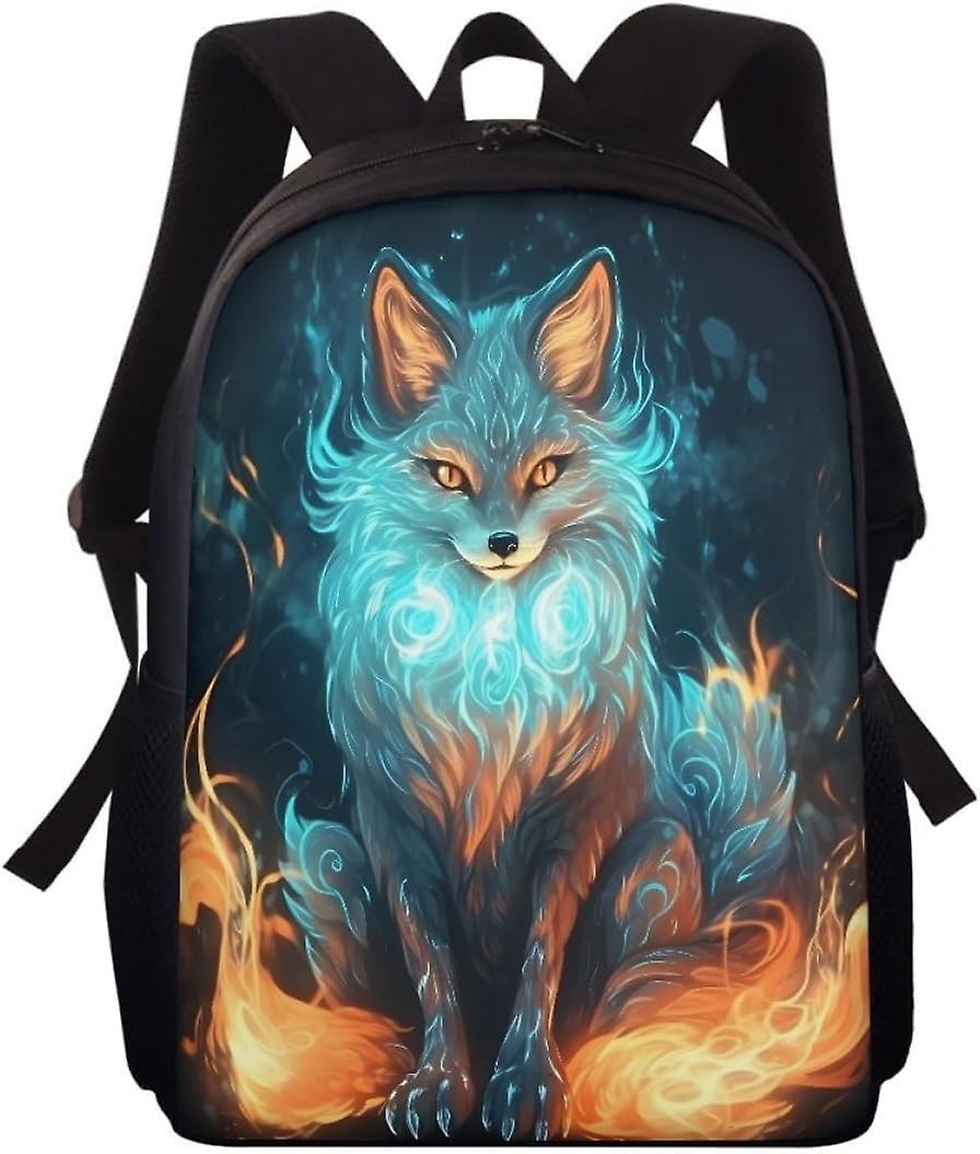 YJG POJHH10953D Animal Printed Book Bags Zaini per Ragazzo Uomo Bianco Volle Daypack Borsa a Tracolla per la Scuola Media Elementare Orange Fox-Cool Totem Fox Enormi risparmi