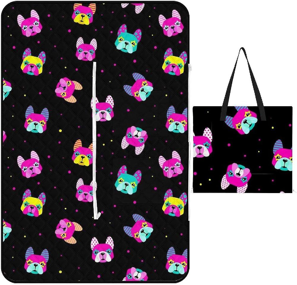 EDGFEWWOI74BiCca Eyeball Pattern Picnic Blanket Outdoor Camping Mat Foldable Portable Tote Bag 3-Layer Waterproof Backing for Outdoors Concerts Beach Ultimo giorno
