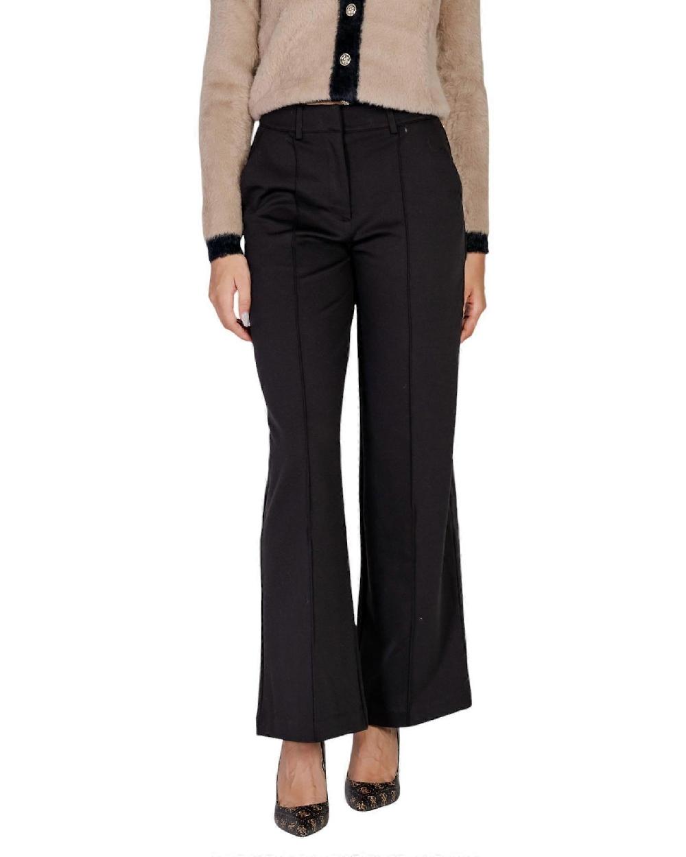 Ichi Women's Wide Leg Trousers - Black 2025
