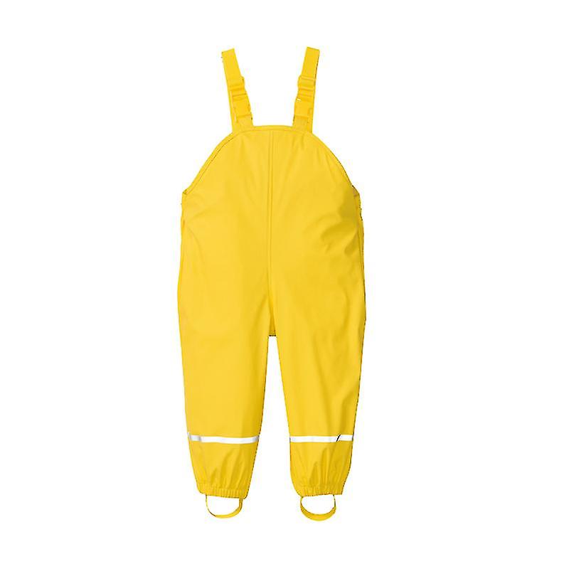 Unisex Children's Rain Dungarees Windproof And Waterproof Mud Trousers 1pc Pezzi Unici