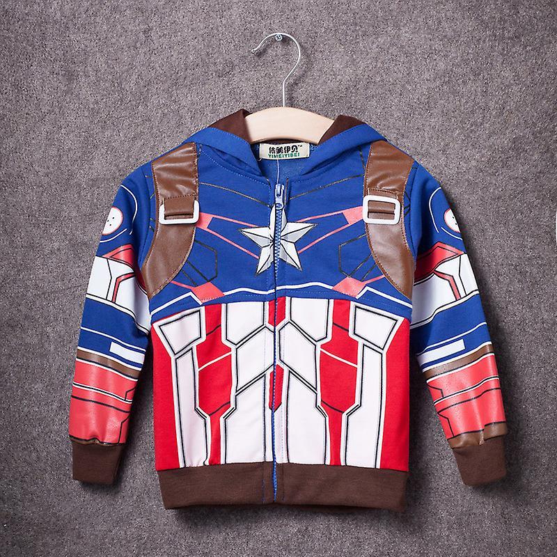 Carnival Child Boys Spiderman Iron Man Hulk Giacca Cappotto Cosplay Felpa con cappuccio Felpa con cappuccio con cerniera