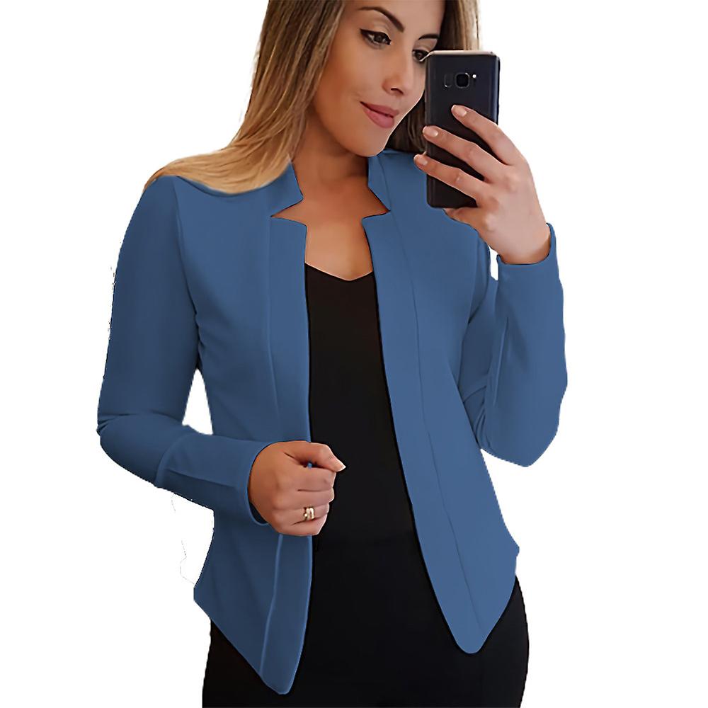Plus Size Donne Estate Sottile Manica Lunga Ufficio Lavoro Blazer Suit Cappotto Giacca Ol Tops Shopping Online