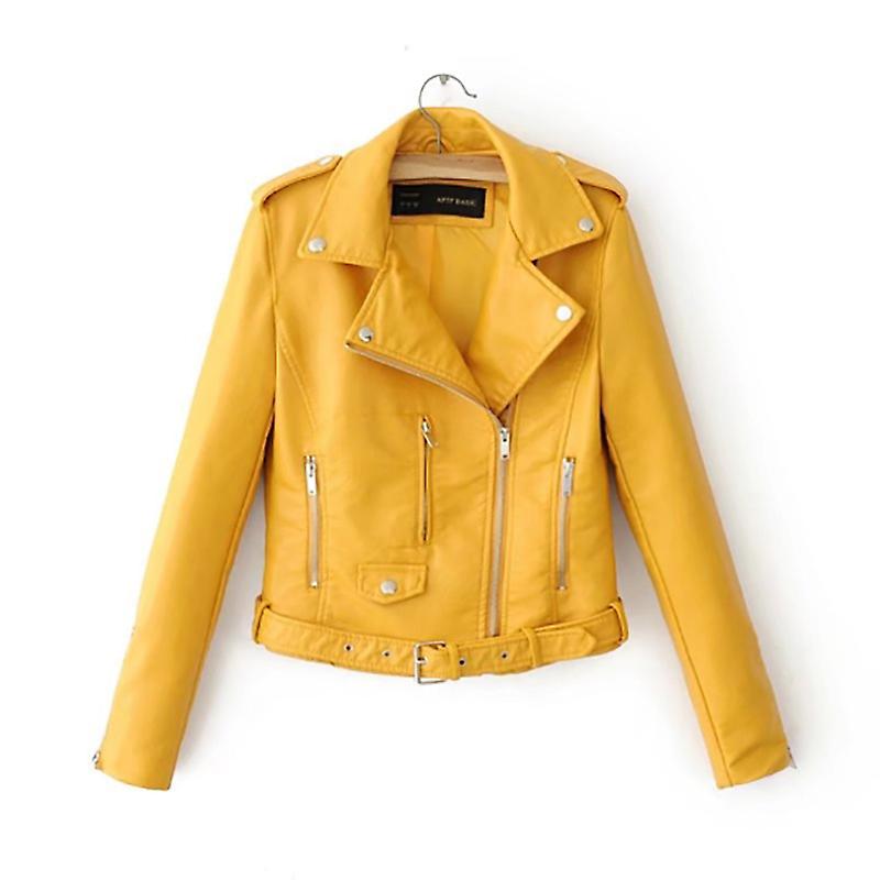 Giacca motore da donna Cappotto Zip Biker Short Cropped Tops Outwear