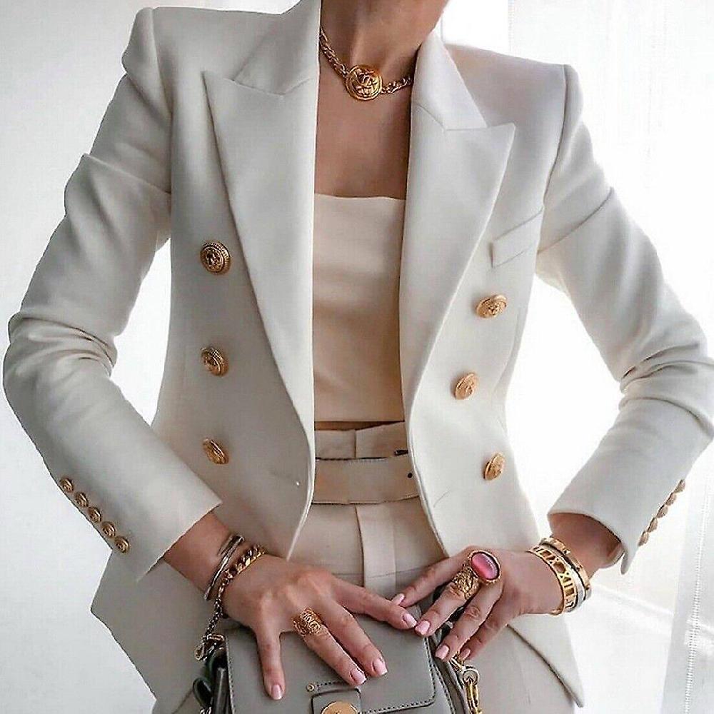 Womens Cardigan Ladies Slim Autumn Coat Blazer Short Casual Shirt Tops Spring Saldi