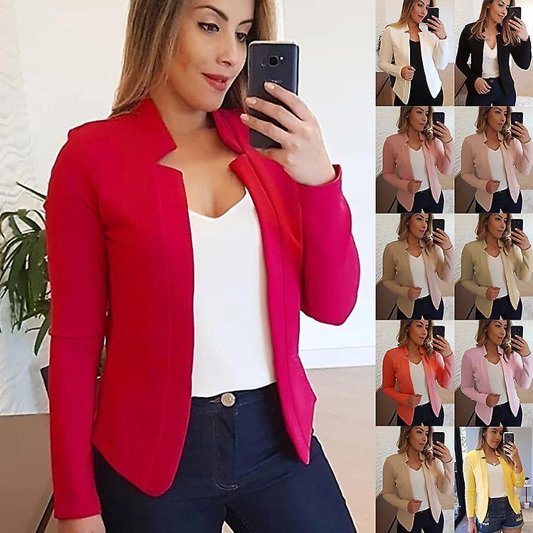 Donne autunno sottile manica lunga signore ufficio lavoro blazer abito giacca ol top In Saldo