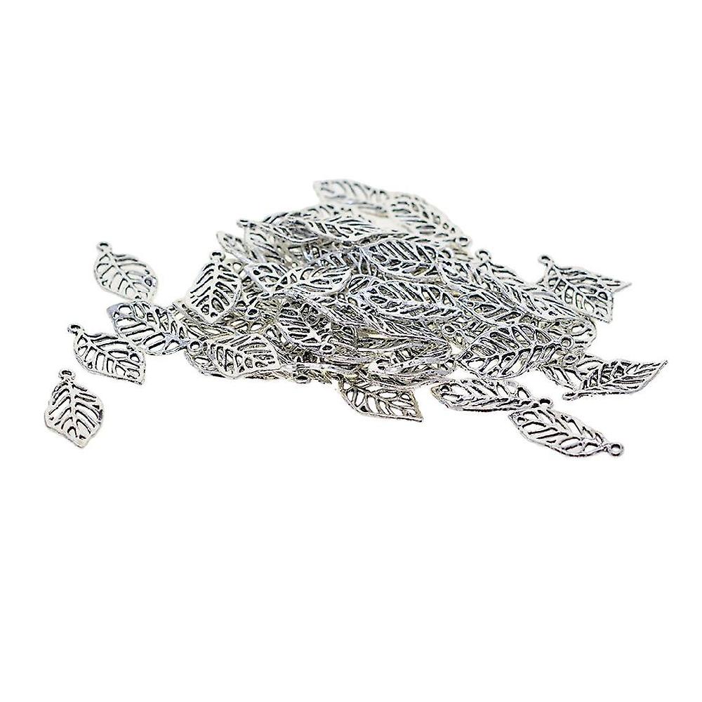 50 Pieces Filigree Leaf Charms Pendant Jewelry Diy Making Tibet Silver Offerte esclusive