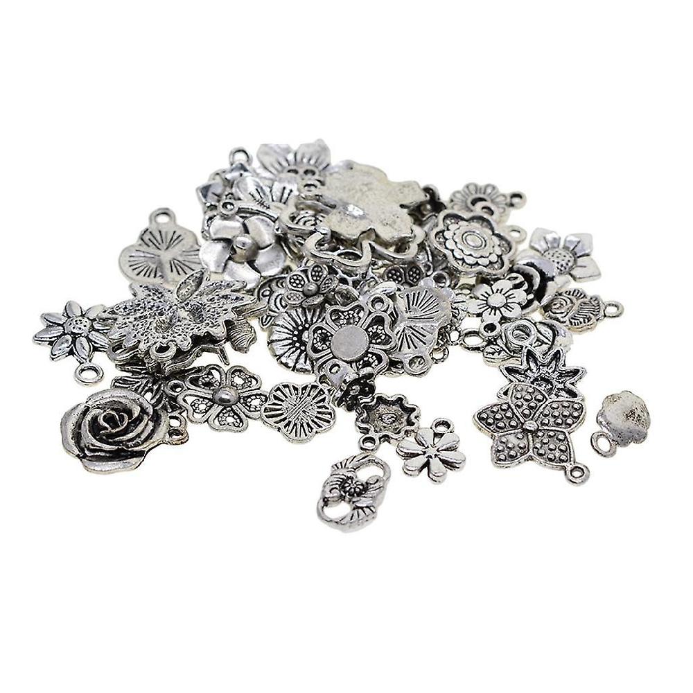 100g/pack Assorted Flower Shape Pendants Charms For Diy Jewelry Making Craft Nuovi prodotti