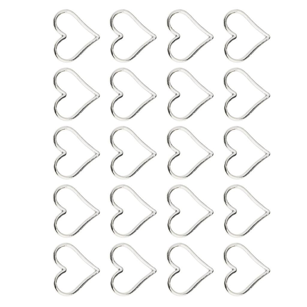 20 pezzi Love Heart Hollow Charms pendenti per gioielli fai-da-te facendo scheggia Liquidazione