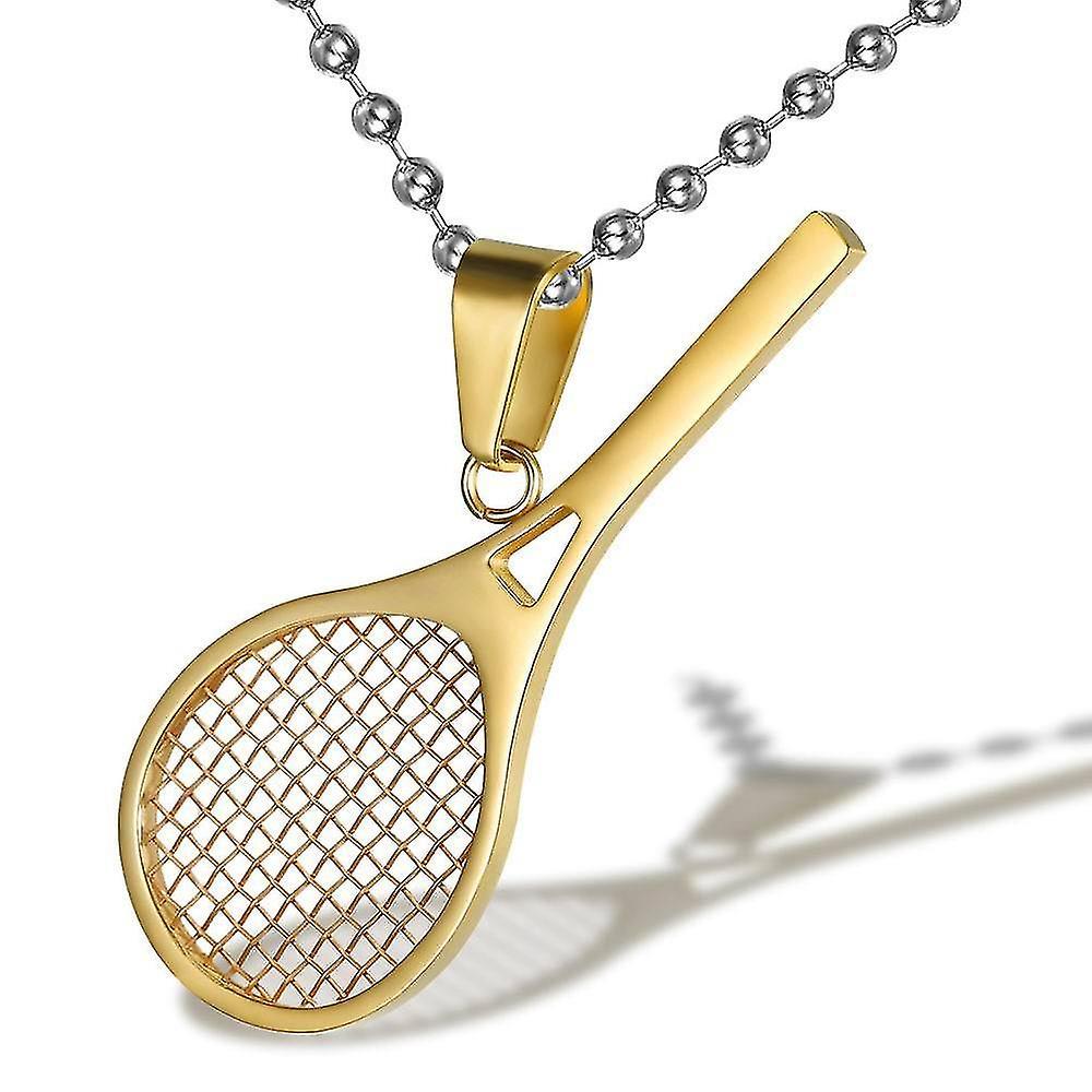 Personalità Fitness Pendente Titanium Steel Tennis Racket Pendente Collana Prezzo basso