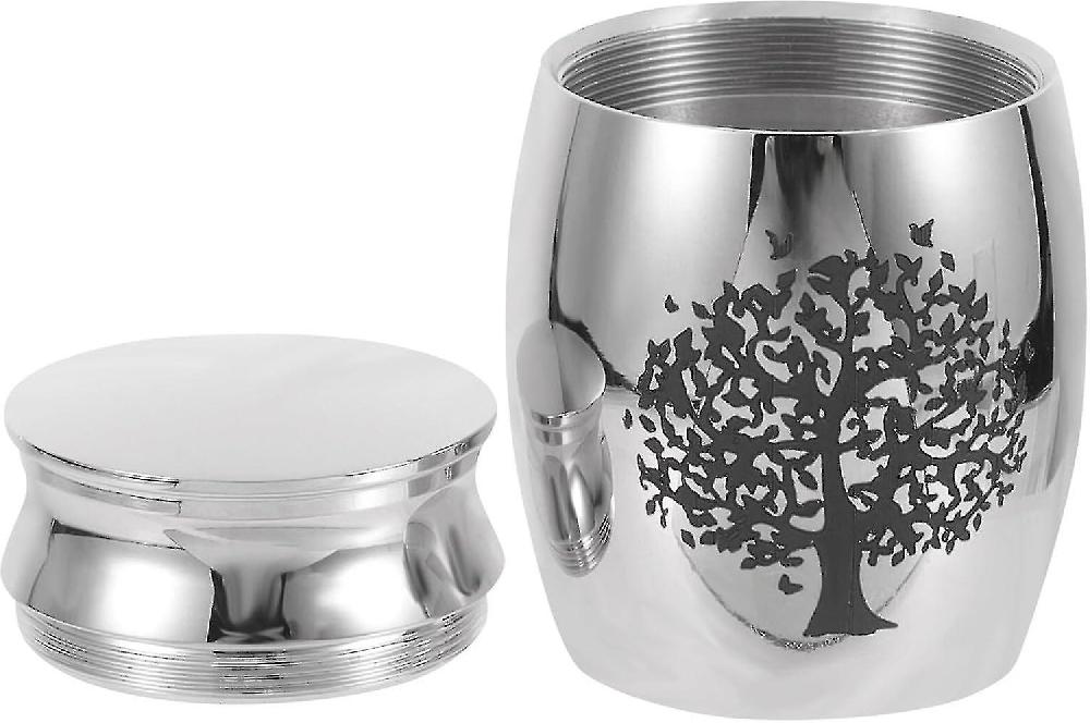 Mini Urna per Ceneri Umane con Albero della Vita Commemorativo Cremazione Funerale Decorativo Extra Piccolo Portaceneri Regalo Ricordo In Acciaio Inox Me Promozione temporanea