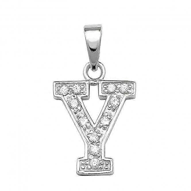 Acotis Silver Pendant Zirconia Initial G6124/Y In Linea