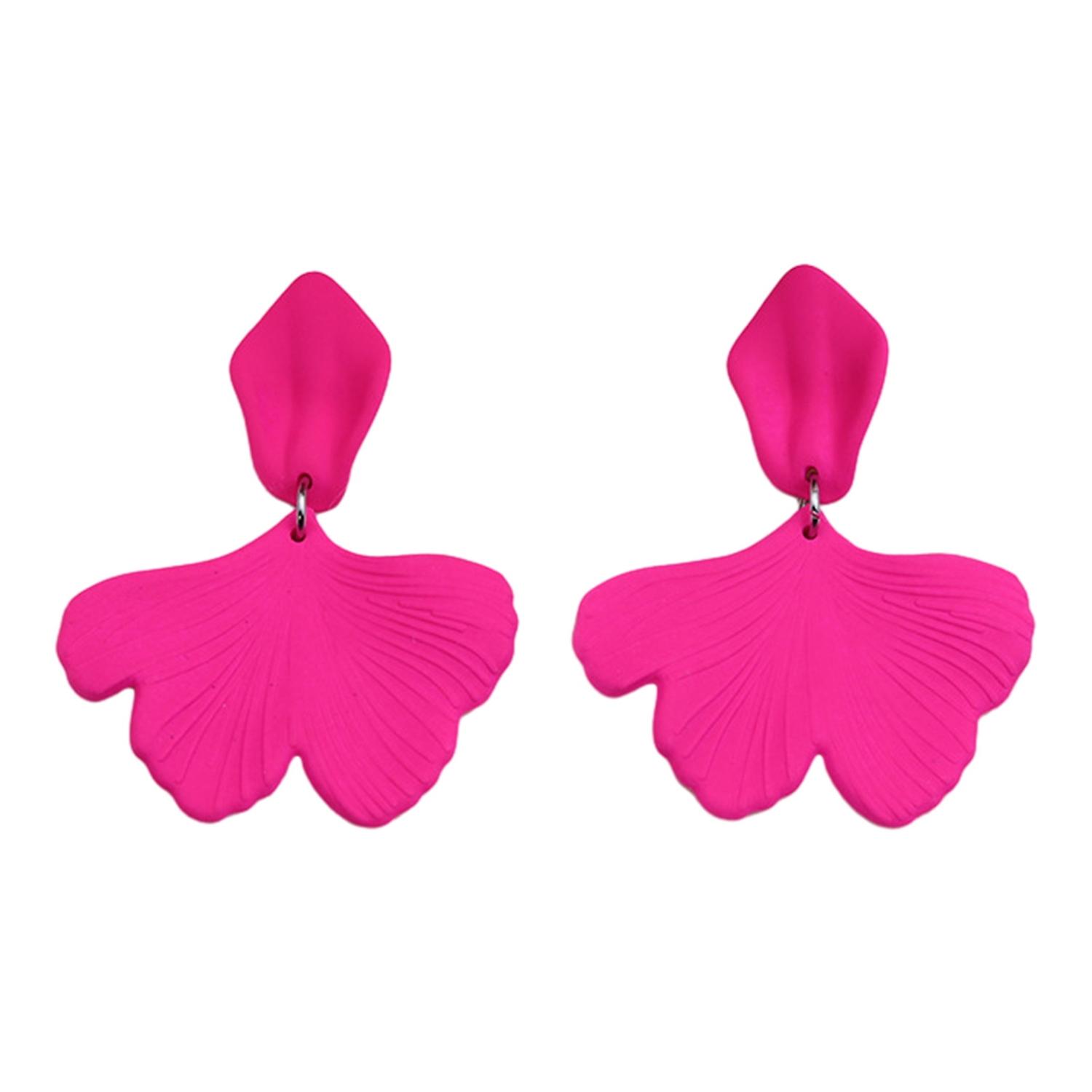 1 Pair Boho Rose Petal Shape Dangle Earrings Acrylic Tiered Flower Long Drop Stud Earrings In Vendita