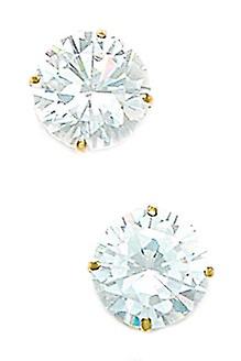 14k Yellow Gold 9mm Round CZ Cubic Zirconia Simulated Diamond Basket Set Earrings - Earring for Women Negozio online di fabbrica