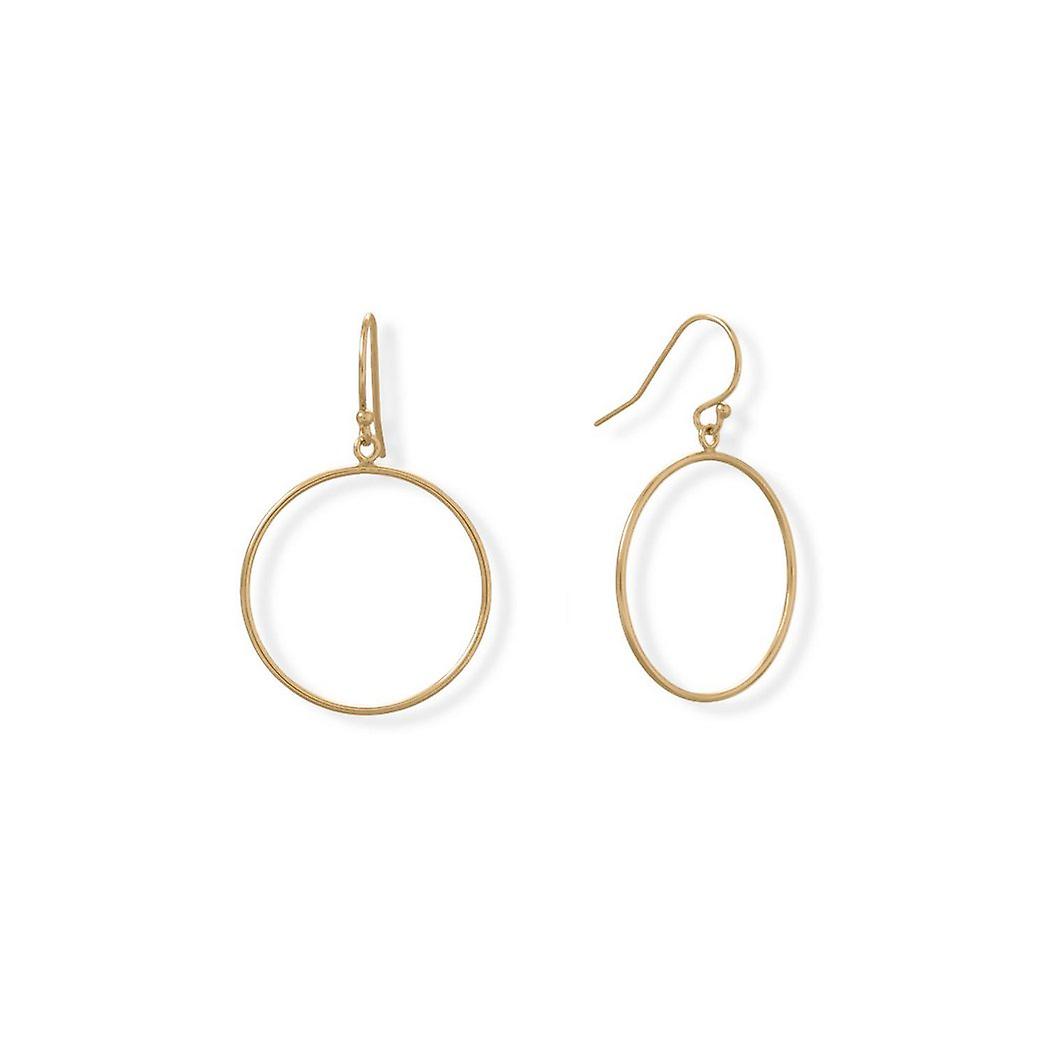 14/20 Gold Filled 25mm Circle Earrings French Wire 25mm Drops Hanging Length is 43mm - Earring for Women Black Friday