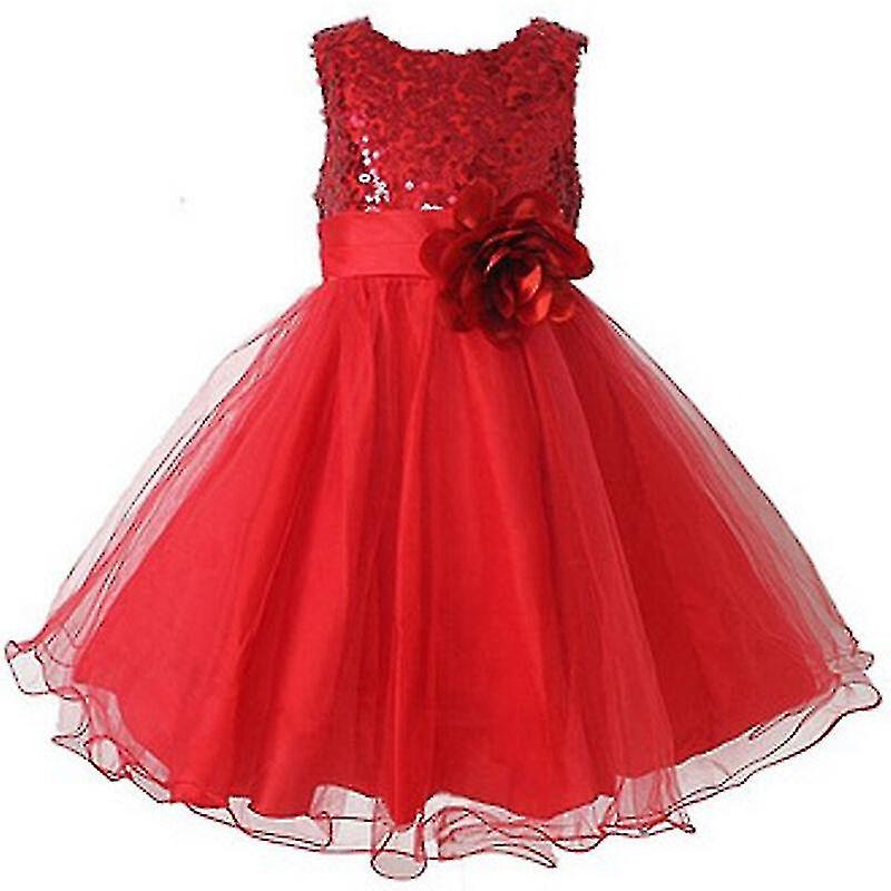 Bambini Ragazze Paillettes Principessa Vestito Senza Maniche Festa Tutu Abiti tutu