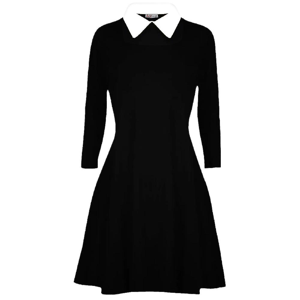 Ragazze maniche lunghe Peter Pan Colletto Swing Dress Nuovi prodotti