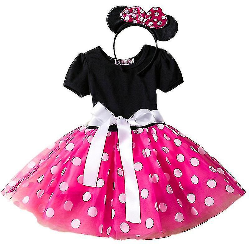 Bambini Ragazza Minnie Mouse Dress Pageant Festa di compleanno Fiocco Tutu Abiti Liquidazione