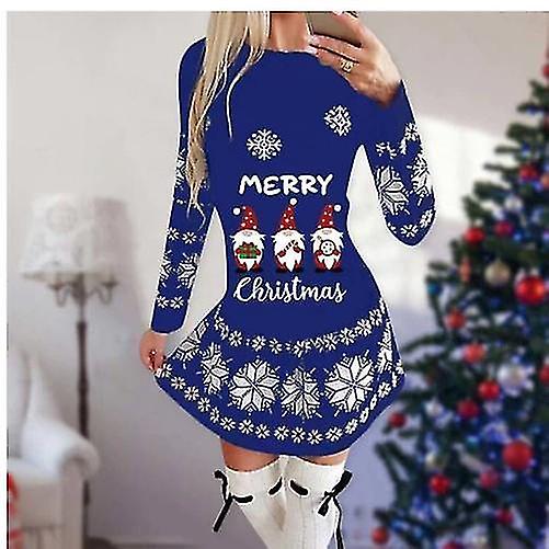 Christmas Dresses Cosplay Women 2022 Cartoon Animal Print Party Dress Women Christmas Costume Props Long Sleeve Bodycon Dress Sconti VIP