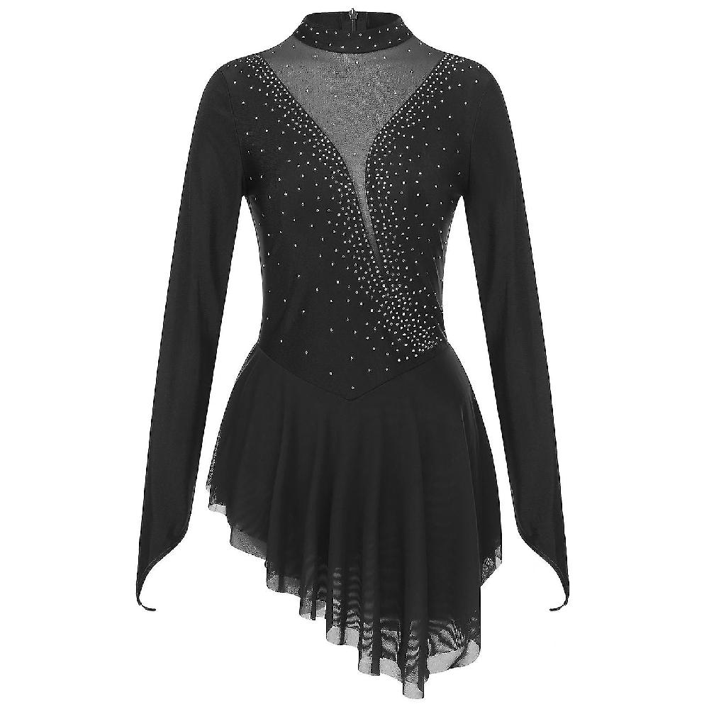 Otwoo Ginnastica Donna Leotard Balletto Lirico Danza Danza Performance Abito Glitter Abiti Abbigliamento da ballo Pattinaggio Artistico Dance Party Costumenero C Offerta settimanale