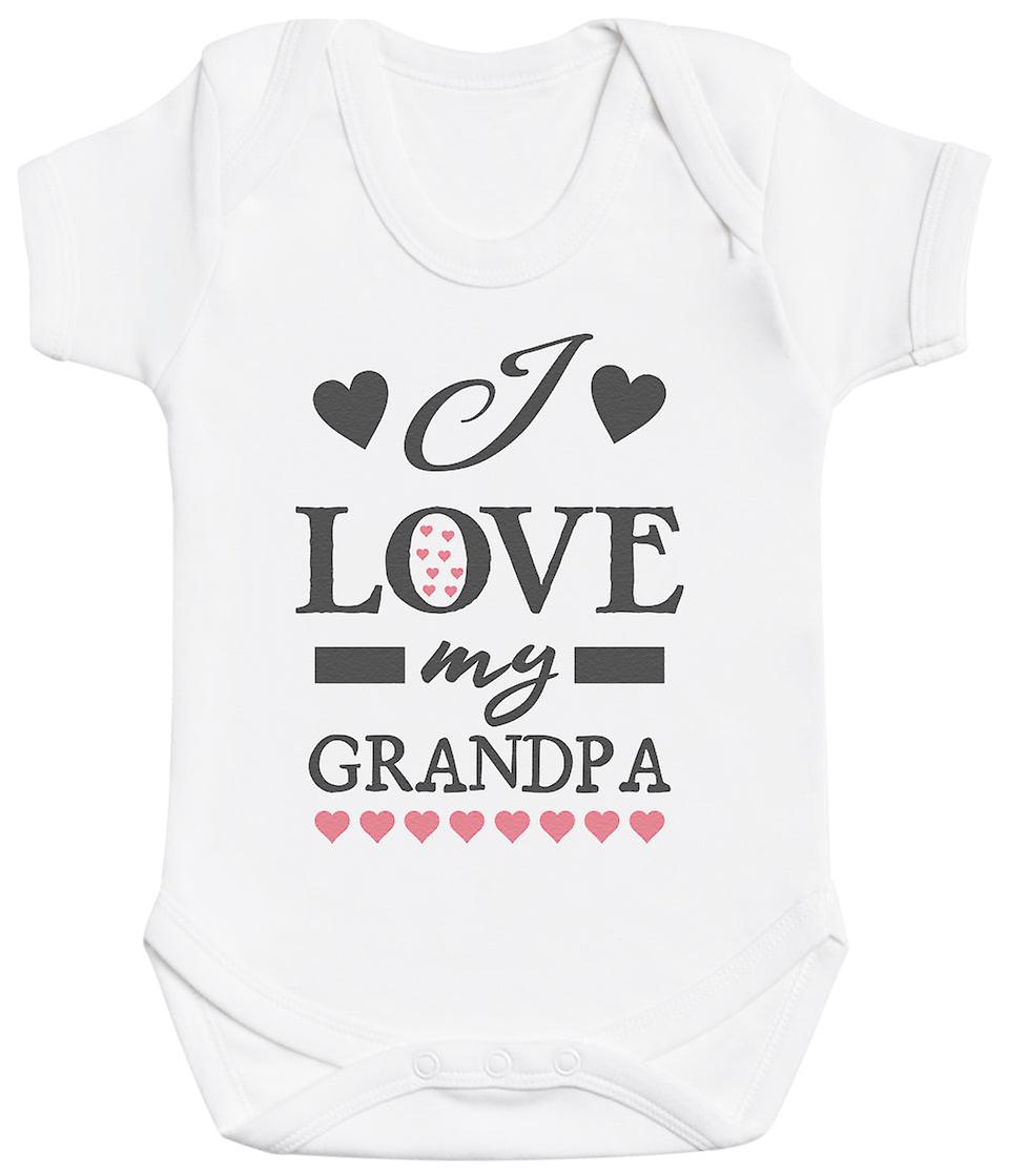 Love Grandpa Pink Hearts - Body per bambini Awo-55312 Solo un giorno rimasto