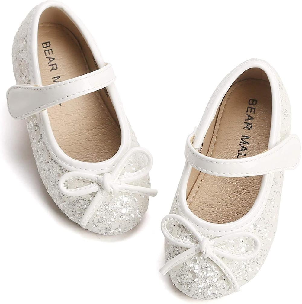 Girls Toddler Little Ballet Shoes - Flower Girls Mary Jane Flats Dress Shoes Party Wedding Outlet