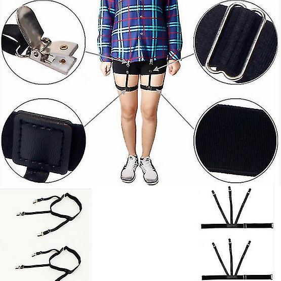 1 Pair Prevent Shirt wrinkle and slip out shirt clip Invisible Suspenders Offerta speciale