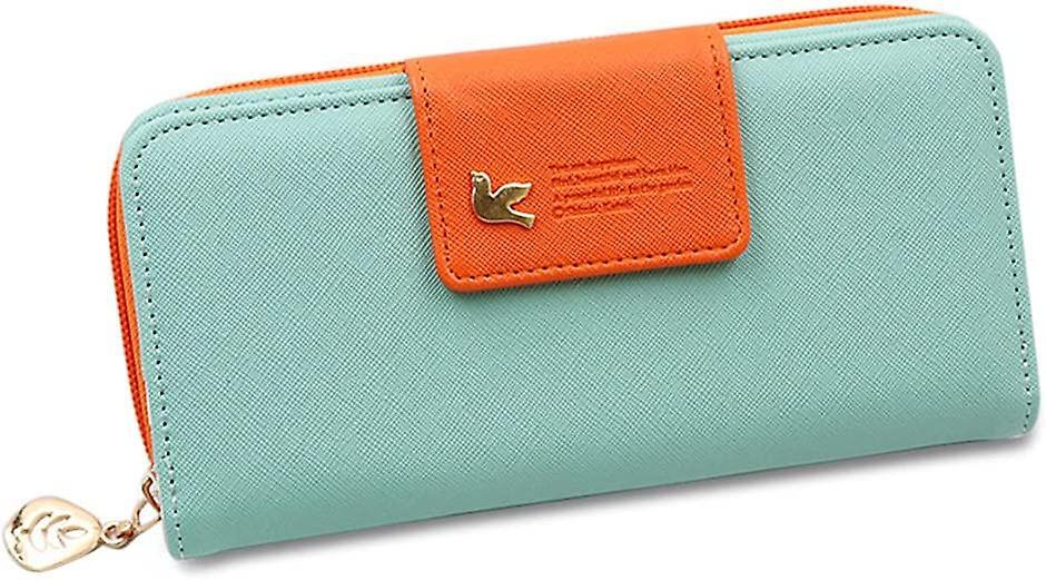 Portafoglio per le donne Donna Moda Borsa lunga Pu Portafoglio in pelle per le donne con cerniera Moneta Borsa lunga Portafoglio da donna con più slot per carte e Roomy Co Ritorno libero