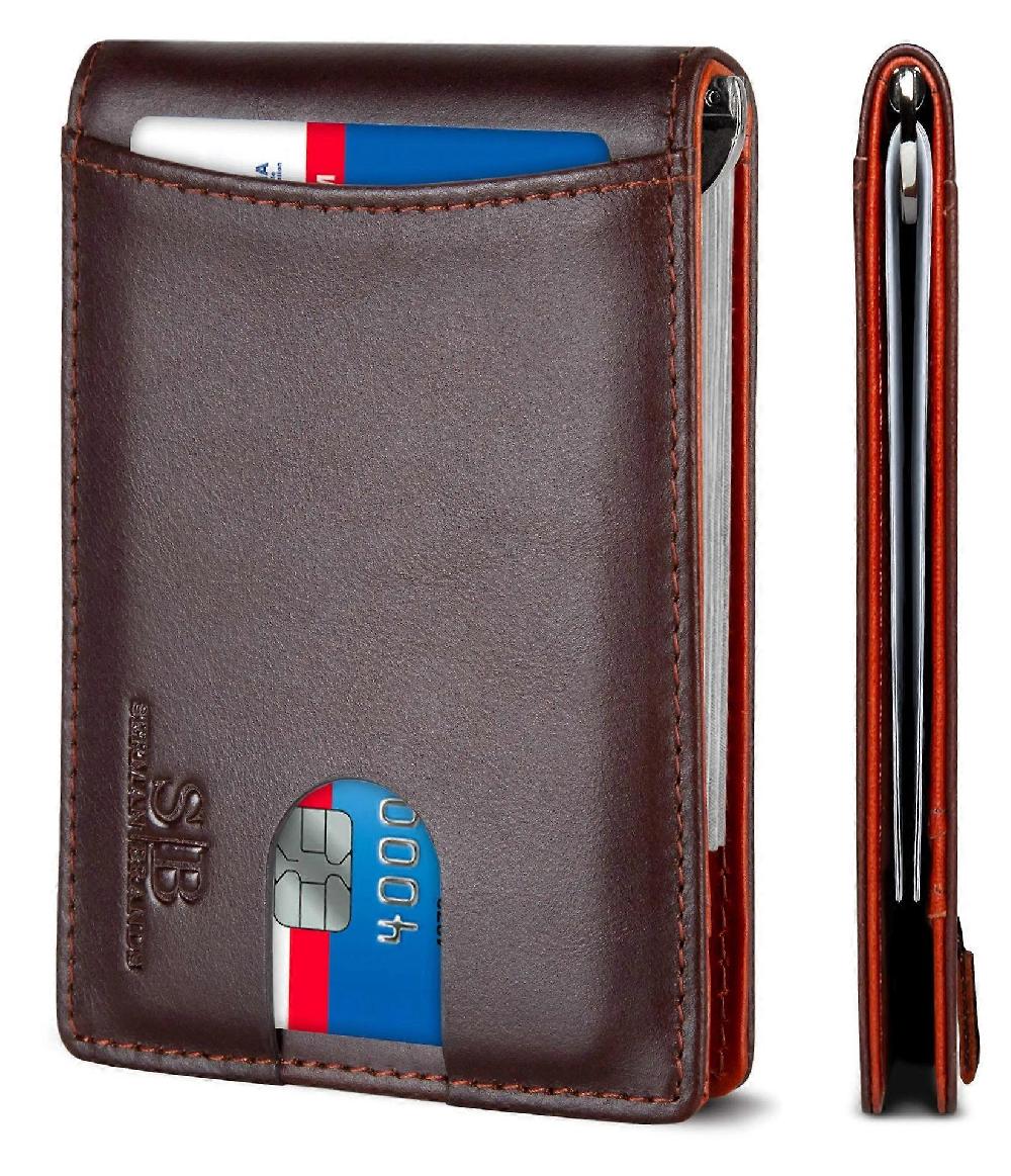 Cross-Border Men's Wallet Wholesale Men's Carbon Fiber Cowhide Wallet Crazy Horse Leather Access Card Cover Genuine Leather Card Holder Wholesale Discount Store per i nuovi prodotti