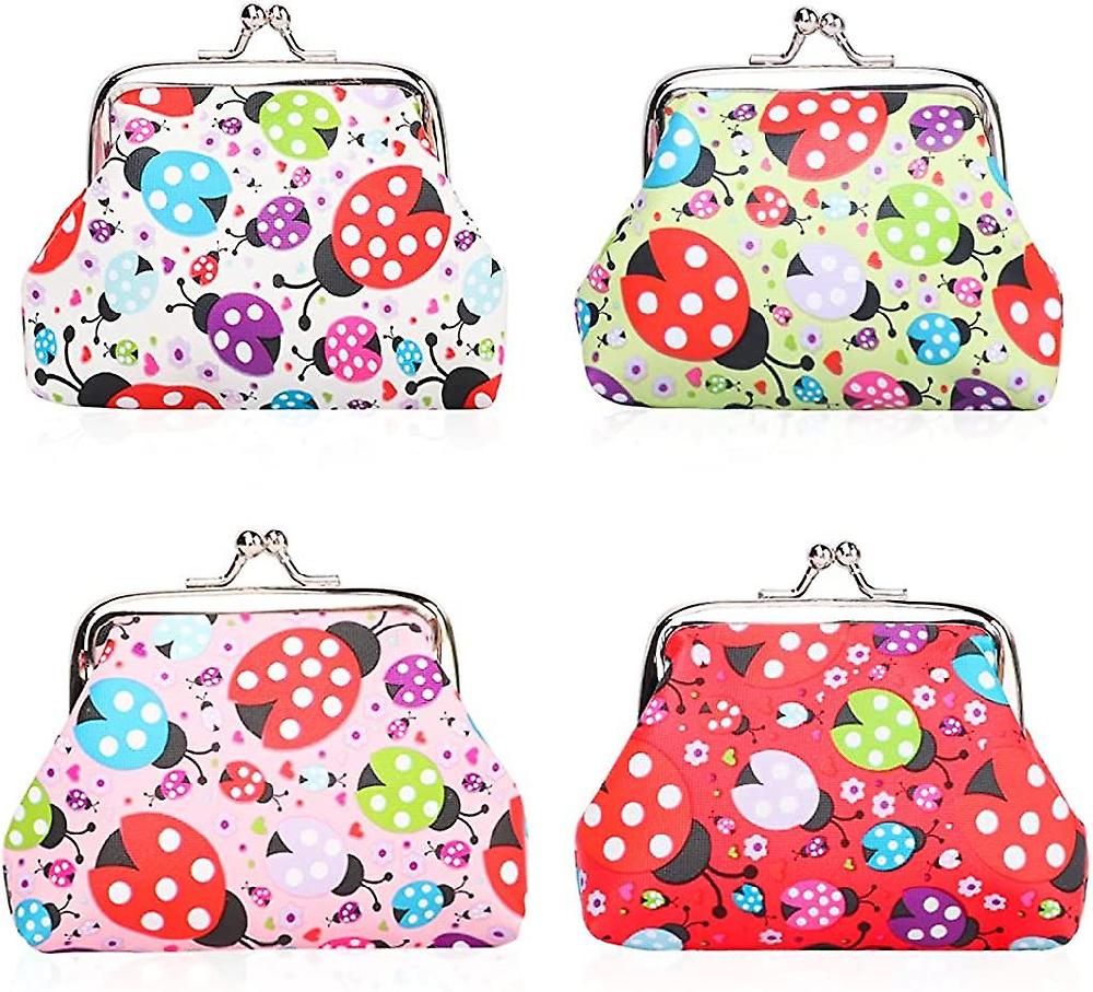 4 Packs Coin Purse Cute Change Purse Clutch Wallet Kiss Lock Pouch With Clasp Closure Gift For Girl Women Enormi sconti