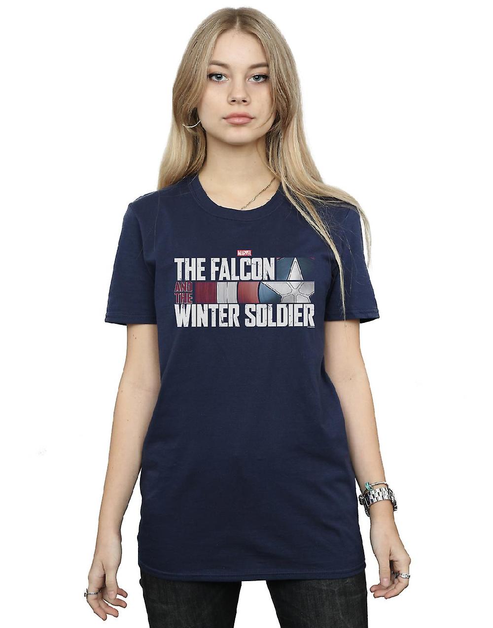 T-shirt Marvel Women's The Falcon and The Winter Soldier Logo Boyfriend Fit Negozi Online